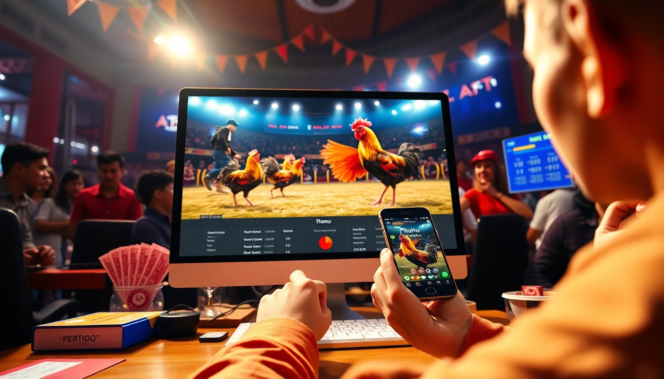 Live online betting on sv368win.live featuring exciting cockfighting events and user engagement.