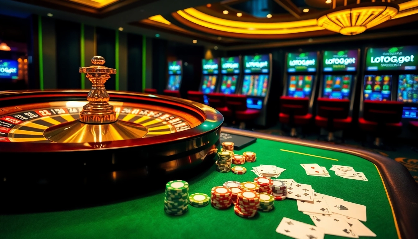 Experience exciting gameplay at loto188.gb.net with vibrant casino tables and thrilling slot machines.