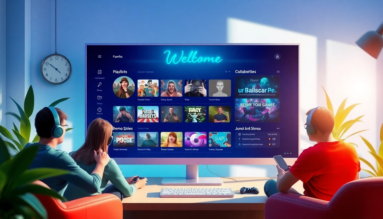 Engaging user interface of 399W online gaming platform showcasing collaboration and creativity.