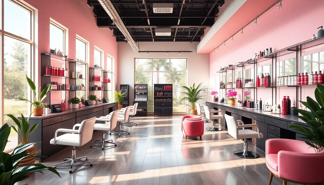 Experience the best hair salon in San Diego with vibrant interior and expert hairstyling.