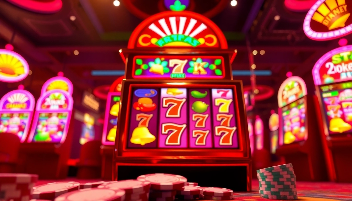 Exciting slot machine scene showcasing WONPLAY911 with bright symbols and casino elements.